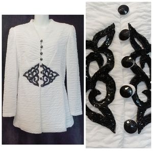 David Rose vintage crinkled women's long sleeve button down top